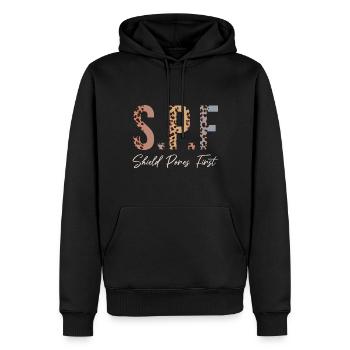 Esthéticienne, Soins de la peau, Beauté, Dermantologue, - Sweat à capuche Premium bio Homme - noir - Devant - Nico (187cm)