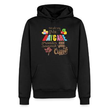 Coffee Behind Every Great - Coffee Teacher School - Men’s Premium Organic Hoodie - black - Front - Nico (187cm)