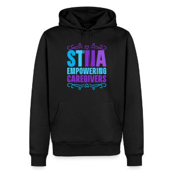 Altenpflegehelfer Pflegehelfer Pflegehelferin - Männer Premium Bio Hoodie - Schwarz - Vorne - Nico (187cm)