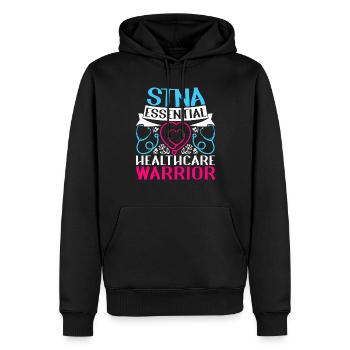 Altenpflegehelfer Pflegehelfer Pflegehelferin - Männer Premium Bio Hoodie - Schwarz - Vorne - Nico (187cm)