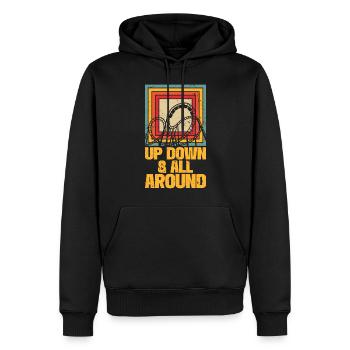 Roller Coaster Amusement Park Roller Coaster Ride - Men’s Premium Organic Hoodie - black - Front - Nico (187cm)
