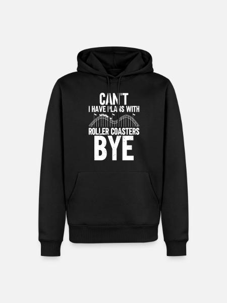 Achterbahnvergnügungspark Achterbahnfahrt - Männer Premium Bio Hoodie - Schwarz
