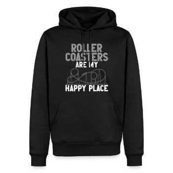 Roller Coaster Amusement Park Roller Coaster Ride - Men’s Premium Organic Hoodie - black - Front - Nico (187cm)