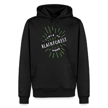 Village de la Forêt-Noire Nature Randonnée Home Village - Sweat à capuche Premium bio Homme - noir - Devant - Nico (187cm)