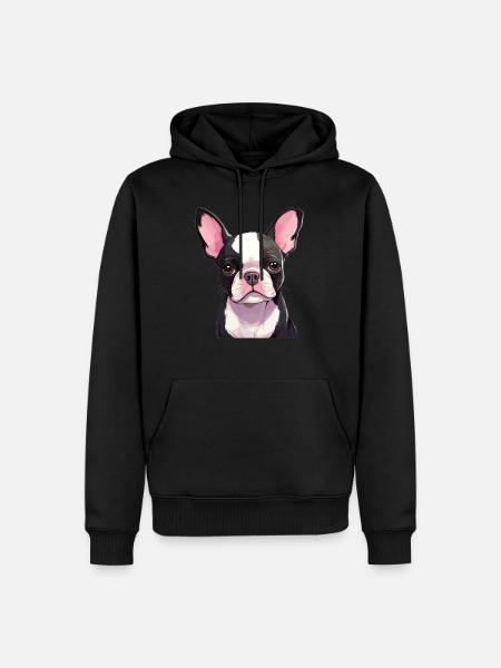 Dog Boston Terrier - Men’s Premium Organic Hoodie - black