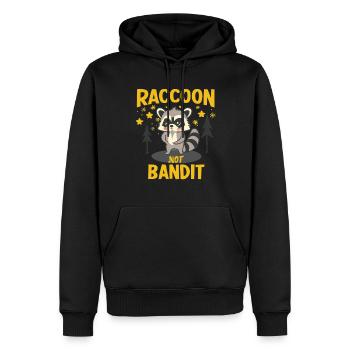 Waschbär Waschbär Bébé raton laveur n’est pas un bandit - Sweat à capuche Premium bio Homme - noir - Devant - Nico (187cm)