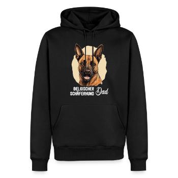 Hund Belgischer Schäferhund - Männer Premium Bio Hoodie - Schwarz - Vorne - Nico (187cm)
