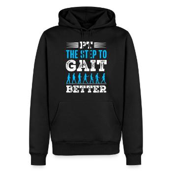 PT Physiotherapie Physiotherapeutin Job - Männer Premium Bio Hoodie - Schwarz - Vorne - Nico (187cm)