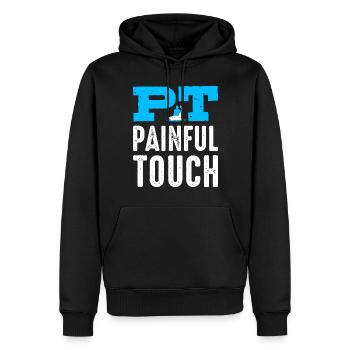 PT Physiotherapie Physiotherapeutin Job - Männer Premium Bio Hoodie - Schwarz - Vorne - Nico (187cm)