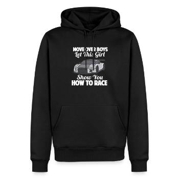 Automobile Speed Racer Speedway Turbo-Rennen - Männer Premium Bio Hoodie - Schwarz - Vorne - Nico (187cm)