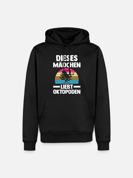 Tintenfisch Oktopus - Männer Premium Bio Hoodie - Schwarz