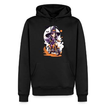 Anime Style Motocross Sorcière Halloween Biker - Sweat à capuche Premium bio Homme - noir - Devant - Nico (187cm)