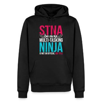 Pflegehelfer Altenpflegehelfer Pflegehelferin - Männer Premium Bio Hoodie - Schwarz - Vorne - Nico (187cm)