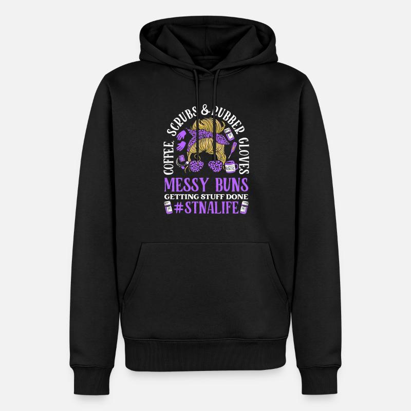 Gommages au café Aide-infirmière - Sweat à capuche Premium bio Homme - noir