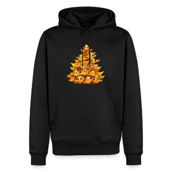 Festlicher Goldfisch: Ein skurriler - Männer Premium Bio Hoodie - Schwarz - Vorne - Nico (187cm)