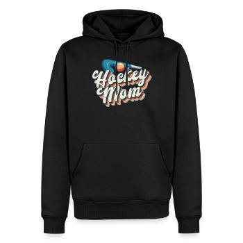 Maman de hockey sur gazon Maman de hockey rétro - Sweat à capuche Premium bio Homme - noir - Devant - Nico (187cm)