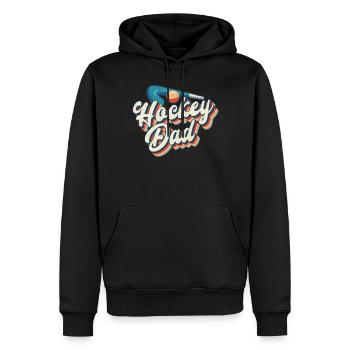 Field Hockey Dad Retro Hockey Dad - Männer Premium Bio Hoodie - Schwarz - Vorne - Nico (187cm)