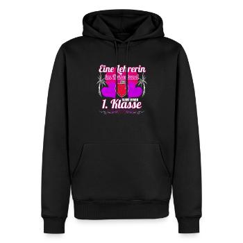 Lehrerin im Ruhestand bleibt 1. Klasse Geschenk - Männer Premium Bio Hoodie - Schwarz - Vorne - Nico (187cm)