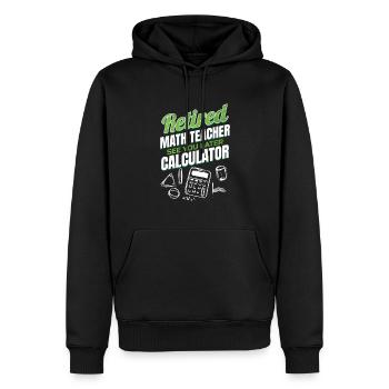 Mathelehrer im Ruhestand Lehrerin für Pension - Männer Premium Bio Hoodie - Schwarz - Vorne - Nico (187cm)