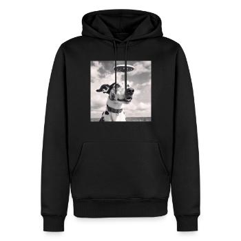 Selfie UFO Dog Funny Alien Ufo Dog Lover - Men’s Premium Organic Hoodie - black - Front - Nico (187cm)