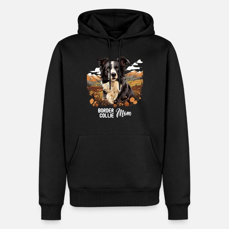 Chien Border Collie - Sweat à capuche Premium bio Homme - noir