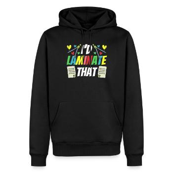 Je suis en train de plastifier ce para paraprofessionnel - Sweat à capuche Premium bio Homme - noir - Devant - Nico (187cm)