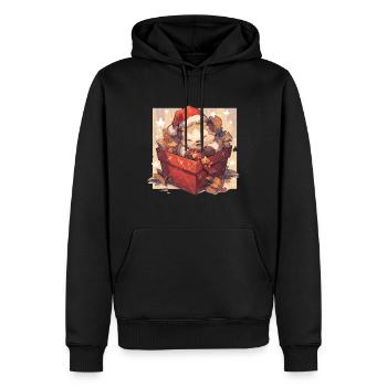 Chiens, Noël, Amoureux Des Chiens, Animal De Compagnie, Chien - Sweat à capuche Premium bio Homme - noir - Devant - Nico (187cm)