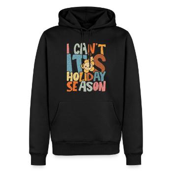 Assistante maternelle Assistante pédagogique - Sweat à capuche Premium bio Homme - noir - Devant - Nico (187cm)