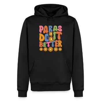 Assistante parentale Paras Do It Better - Sweat à capuche Premium bio Homme - noir - Devant - Nico (187cm)