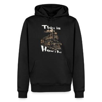 So Ticke Ich Immer Noch Mit Train - Männer Premium Bio Hoodie - Schwarz - Vorne - Nico (187cm)