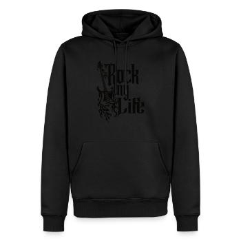 Rock My Life Vintage Retro 80s Music Lets - Men’s Premium Organic Hoodie - black - Front - Nico (187cm)
