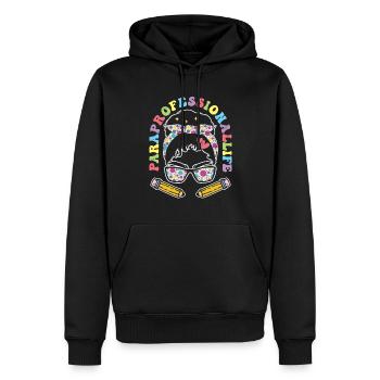 Drôle Para Professeur ParaprofessionAllife - Sweat à capuche Premium bio Homme - noir - Devant - Nico (187cm)