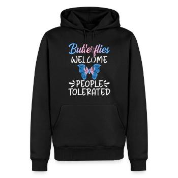Butterfly Lover Gifts - Men’s Premium Organic Hoodie - black - Front - Nico (187cm)
