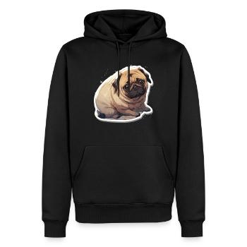 Mops Mops Hund Mops Leben Mops Geschenke - Männer Premium Bio Hoodie - Schwarz - Vorne - Nico (187cm)