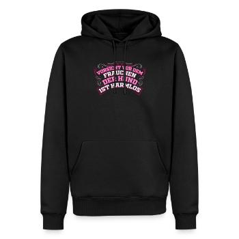 Hund Lustiges Geschenk für Frauchen Hundefreund - Männer Premium Bio Hoodie - Schwarz - Vorne - Nico (187cm)