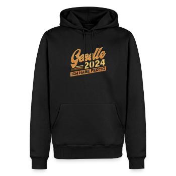 Geselle 2024 Abschluss der Ausbildung zum - Männer Premium Bio Hoodie - Schwarz - Vorne - Nico (187cm)