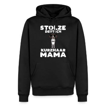 Deutsch Kurzhaar Mama - Männer Premium Bio Hoodie - Schwarz - Vorne - Nico (187cm)