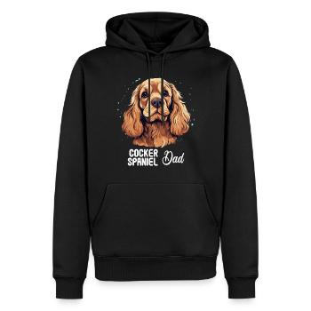 Épagneul Dog Cocker - Sweat à capuche Premium bio Homme - noir - Devant - Nico (187cm)
