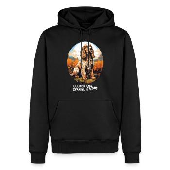 Épagneul Dog Cocker - Sweat à capuche Premium bio Homme - noir - Devant - Nico (187cm)