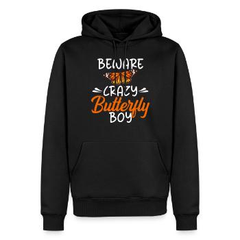 Butterfly Lover Gifts - Men’s Premium Organic Hoodie - black - Front - Nico (187cm)