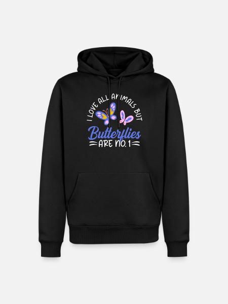 Butterfly Lover Gifts - Men’s Premium Organic Hoodie - black