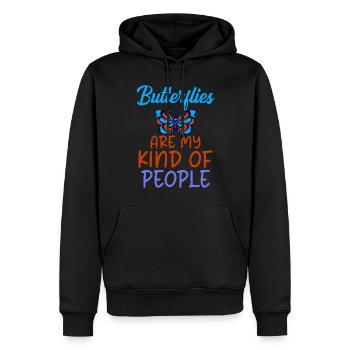 Butterfly Lover Gifts - Men’s Premium Organic Hoodie - black - Front - Nico (187cm)