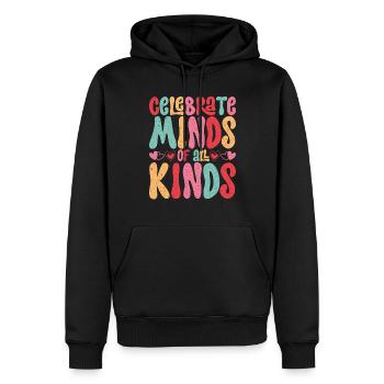 Assistante maternelle Assistante pédagogique - Sweat à capuche Premium bio Homme - noir - Devant - Nico (187cm)