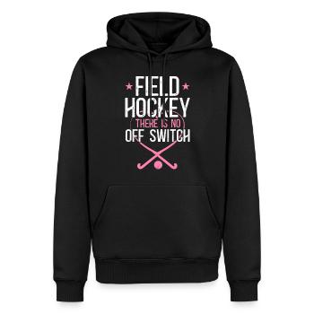Field Hockey Field Hockey There Is - Men’s Premium Organic Hoodie - black - Front - Nico (187cm)