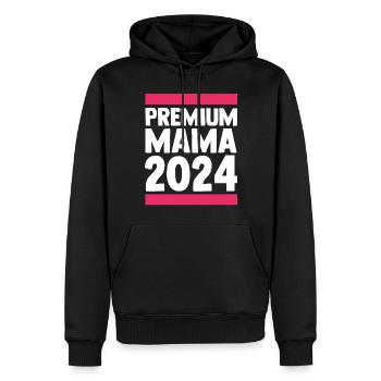 Maman à venir 2024 - Sweat à capuche Premium bio Homme - noir - Devant - Nico (187cm)