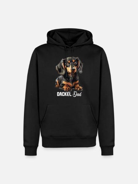 Dog Dachshund - Men’s Premium Organic Hoodie - black