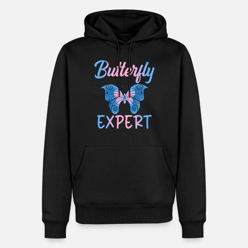Cadeaux d’amant de papillons - Sweat à capuche Premium bio Homme - noir