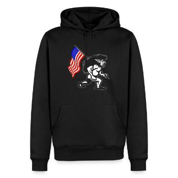 Folklore Fabelwesen Ureinwohner Amerikas Pukwudgie - Männer Premium Bio Hoodie - Schwarz - Vorne - Nico (187cm)