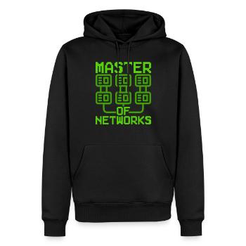 Netzwerkadministrator Master Of Networks - Männer Premium Bio Hoodie - Schwarz - Vorne - Nico (187cm)