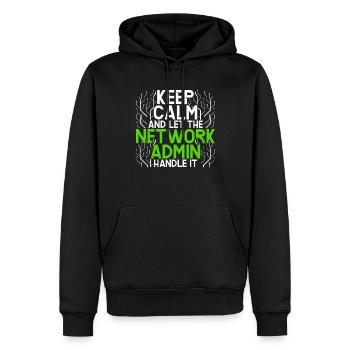 Netzwerkadministrator Programmierer - Männer Premium Bio Hoodie - Schwarz - Vorne - Nico (187cm)
